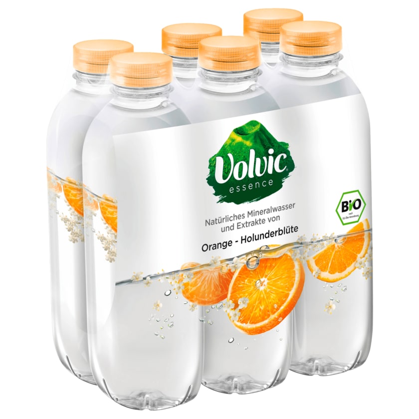 Volvic Mineralwasser Orange-Holunderblüte 6x0,75l